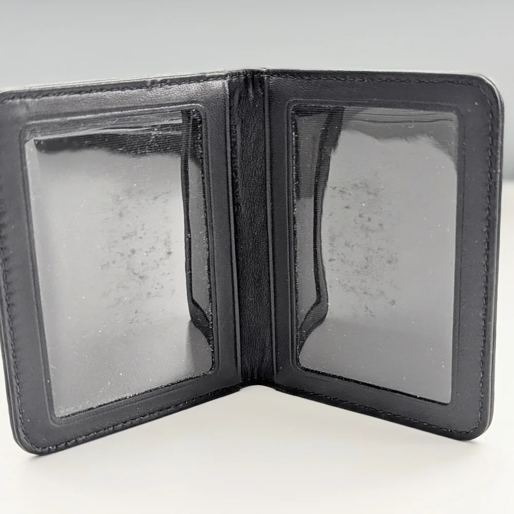 Coach Vintage Y2K Signature Logo Card/Photo Holder with 2 Plastic Covered Slots - Picture 5 of 13